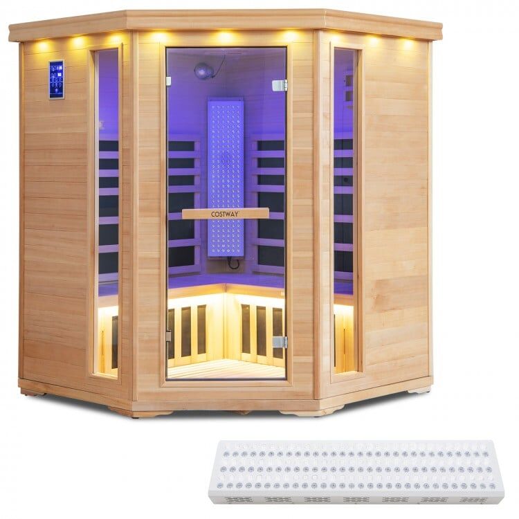 4 Person - Far Infrared Sauna - Canadian Hemlock with Red Light Therapy - Image 2