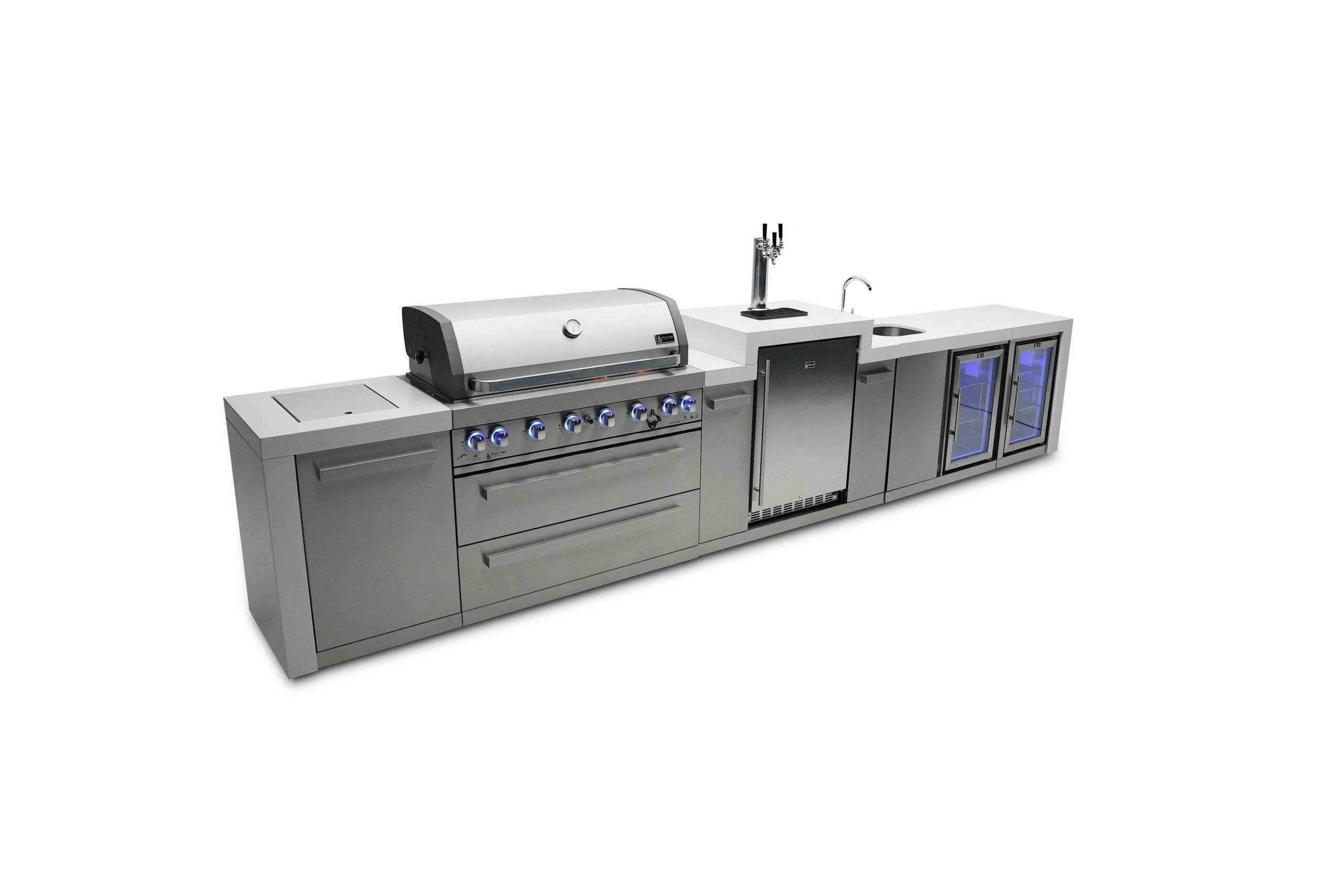 Mont Alpi 805 Deluxe Island with a Kegerator, Beverage Center and Fridge Cabinet - Image 3