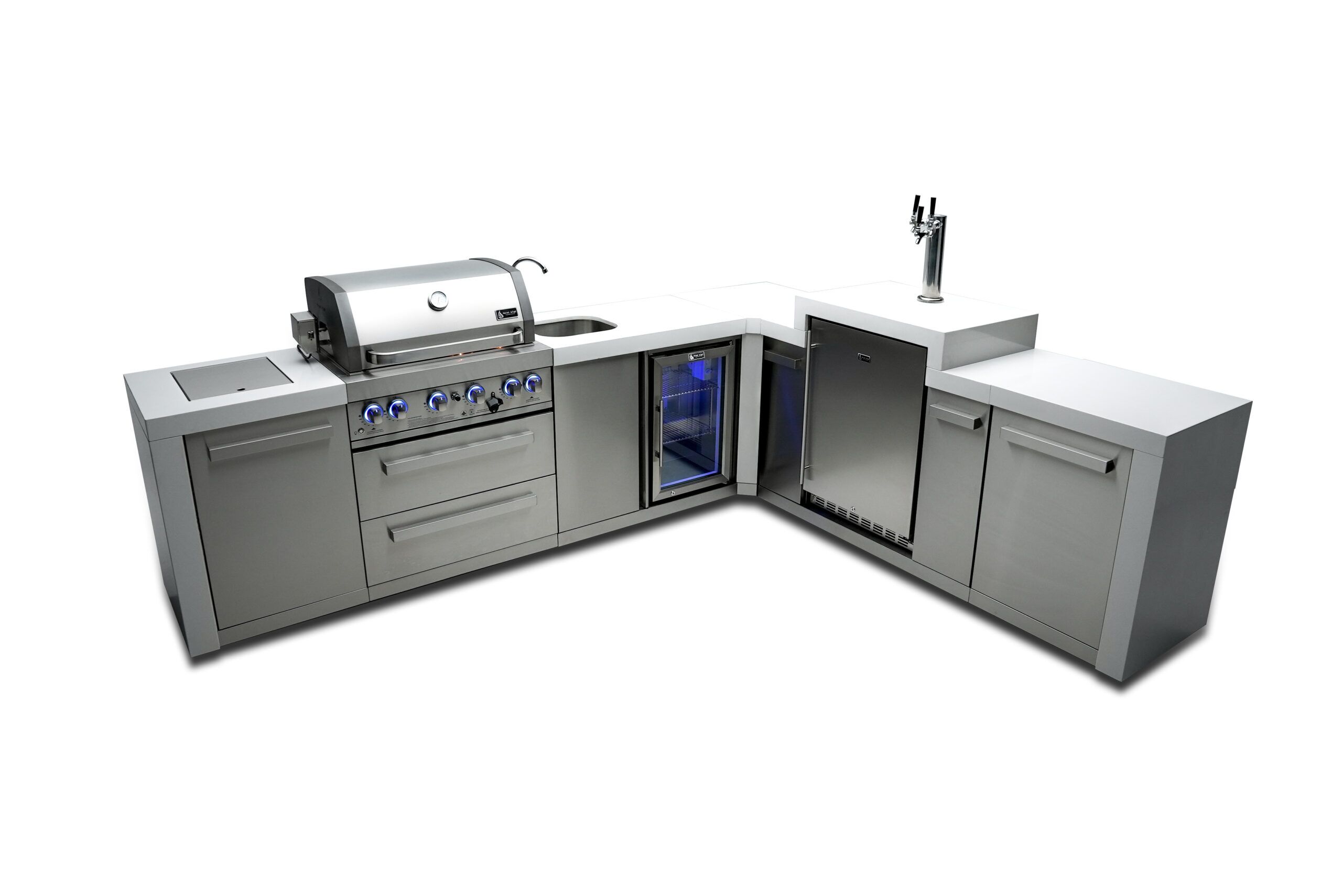 Mont Alpi 400 Deluxe Island with a 90 Degree Corner, Kegerator and Beverage Center - Image 3