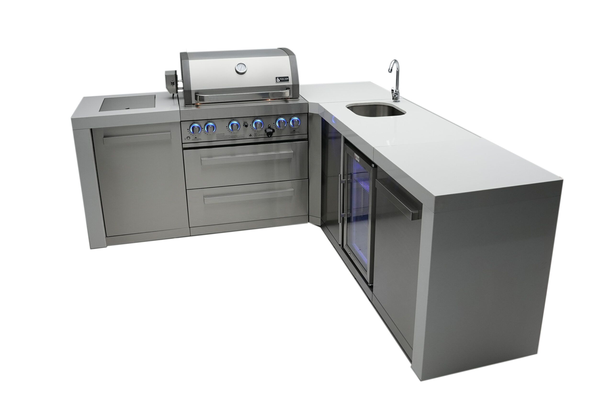 Mont Alpi 400 Deluxe Island with a 90 Degree Corner and Beverage Center - Image 3
