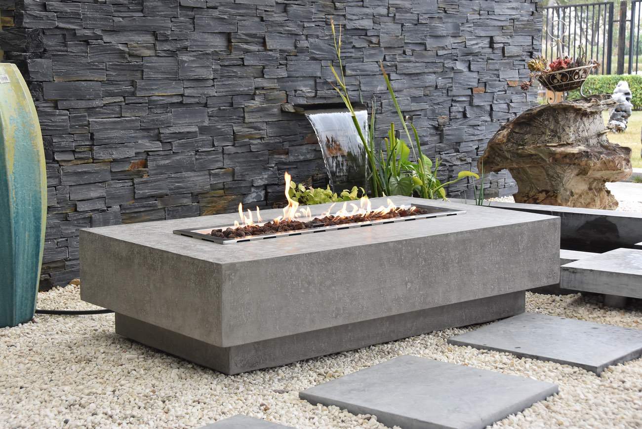 Elementi Hampton Cast Concrete Fire Table - OFG139