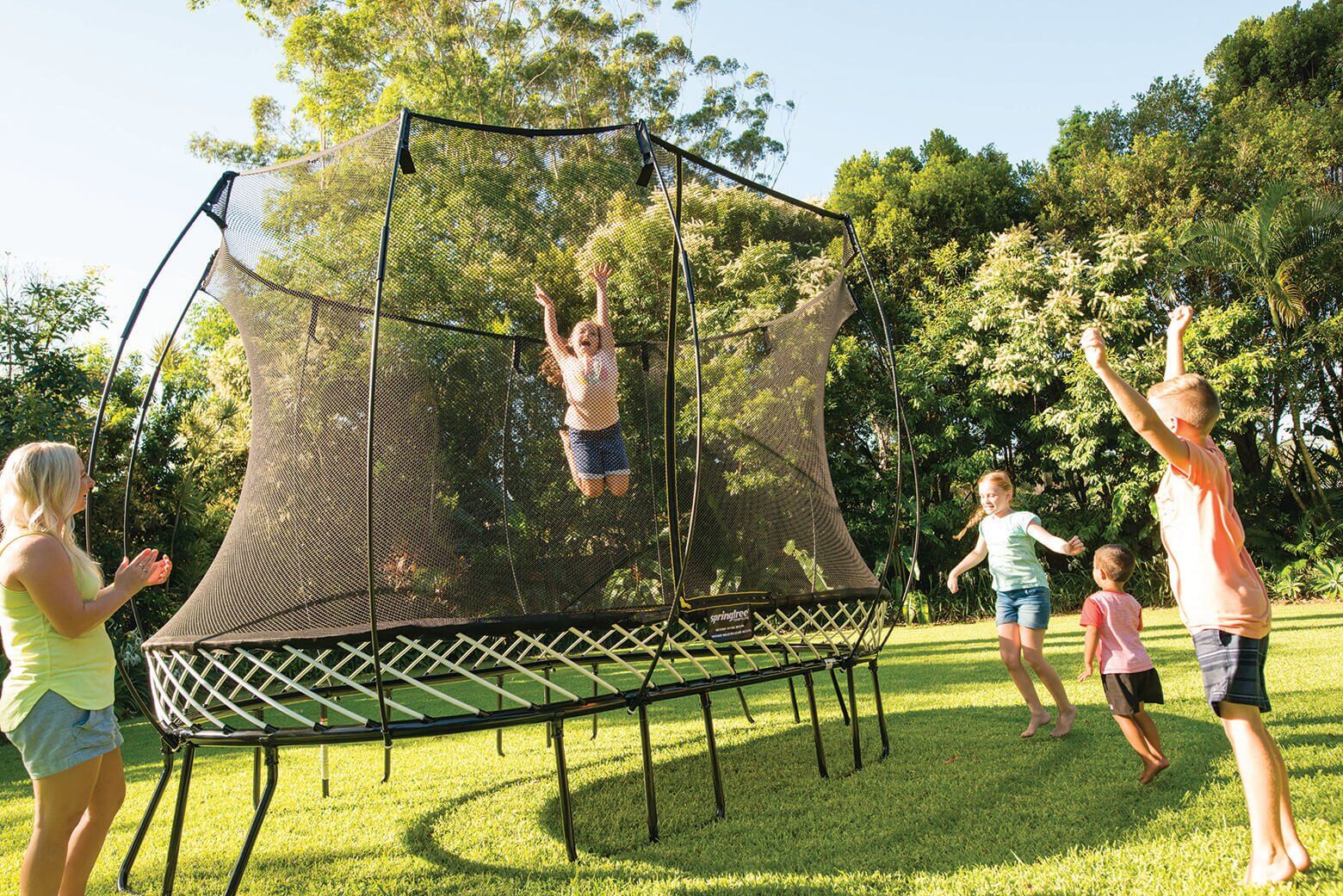 Large Oval Springfree Trampoline (8x13) - Image 3