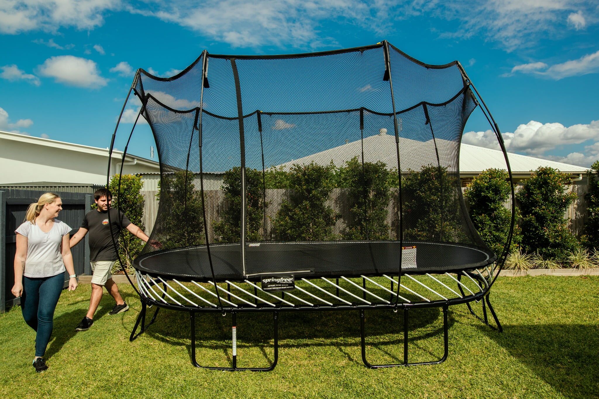 Large Oval Springfree Trampoline (8x13) - Image 2