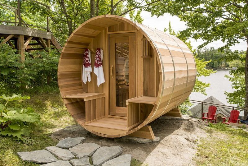 Panoramic View Cedar Barrel Sauna - Image 14