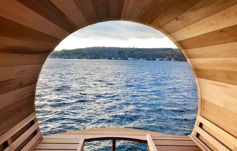Panoramic View Cedar Barrel Sauna - Image 2