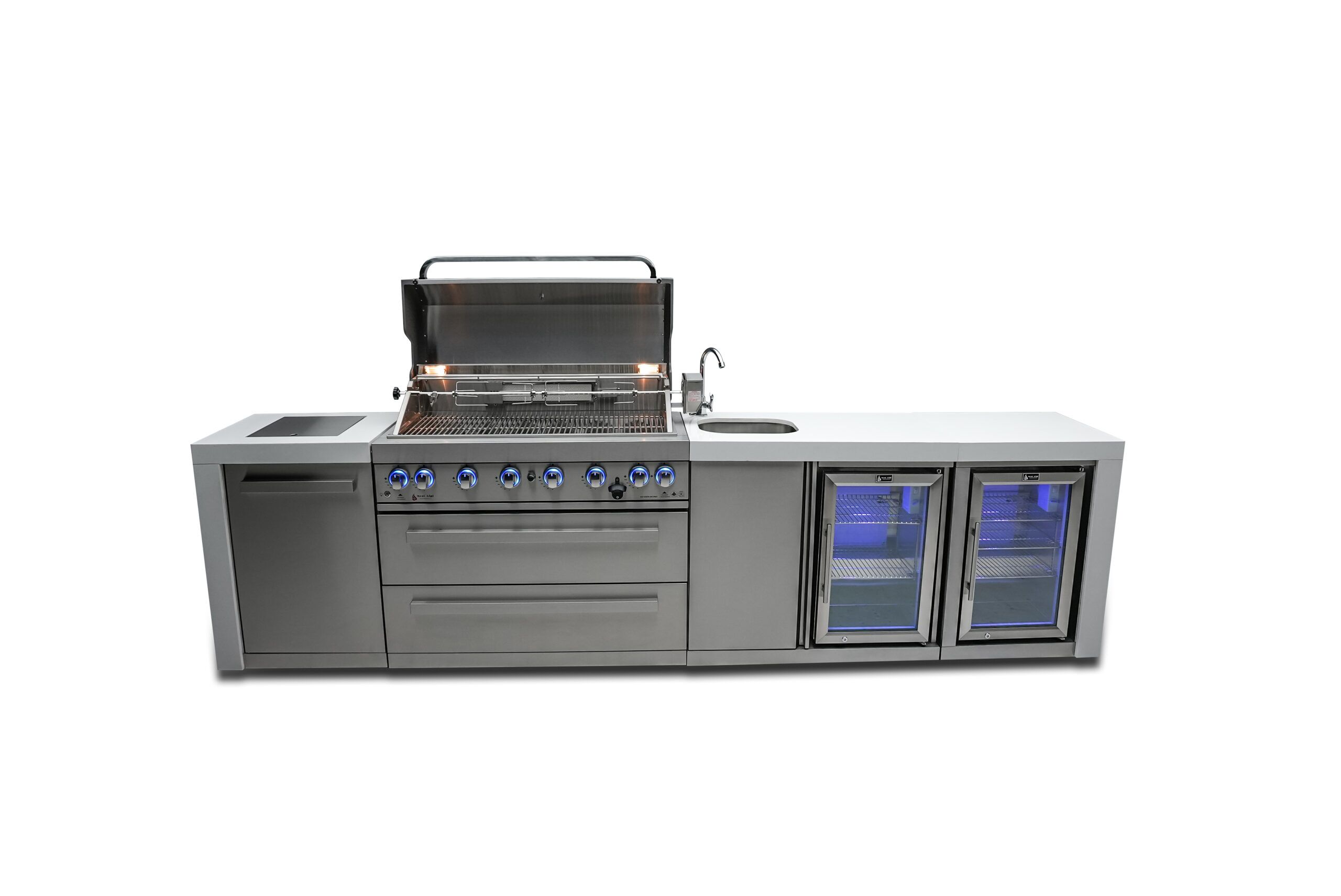 Mont Alpi 805 Deluxe Island with a Beverage Center and Fridge Cabinet - Image 3