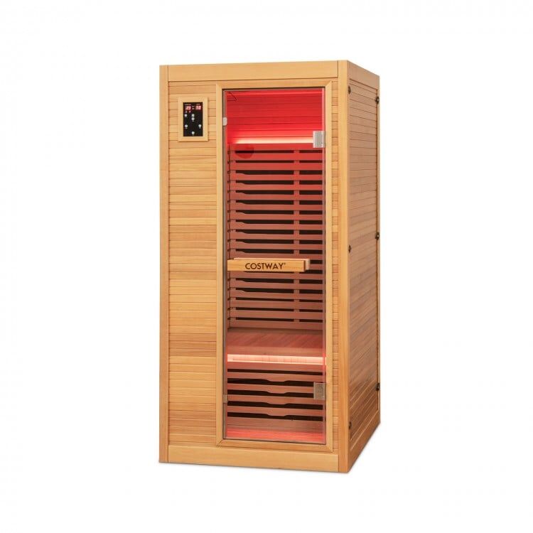 1 Person - Far Infrared Sauna - Canadian Hemlock with Chromotherapy