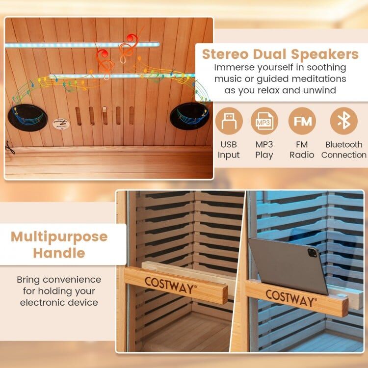 1 Person - Far Infrared Sauna - Canadian Hemlock with Chromotherapy - Image 11