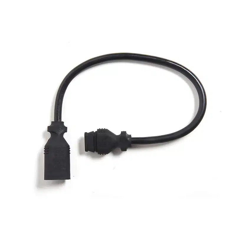 HeatTrak Watertight Cable Extender forming a loop with both black connector ends visible