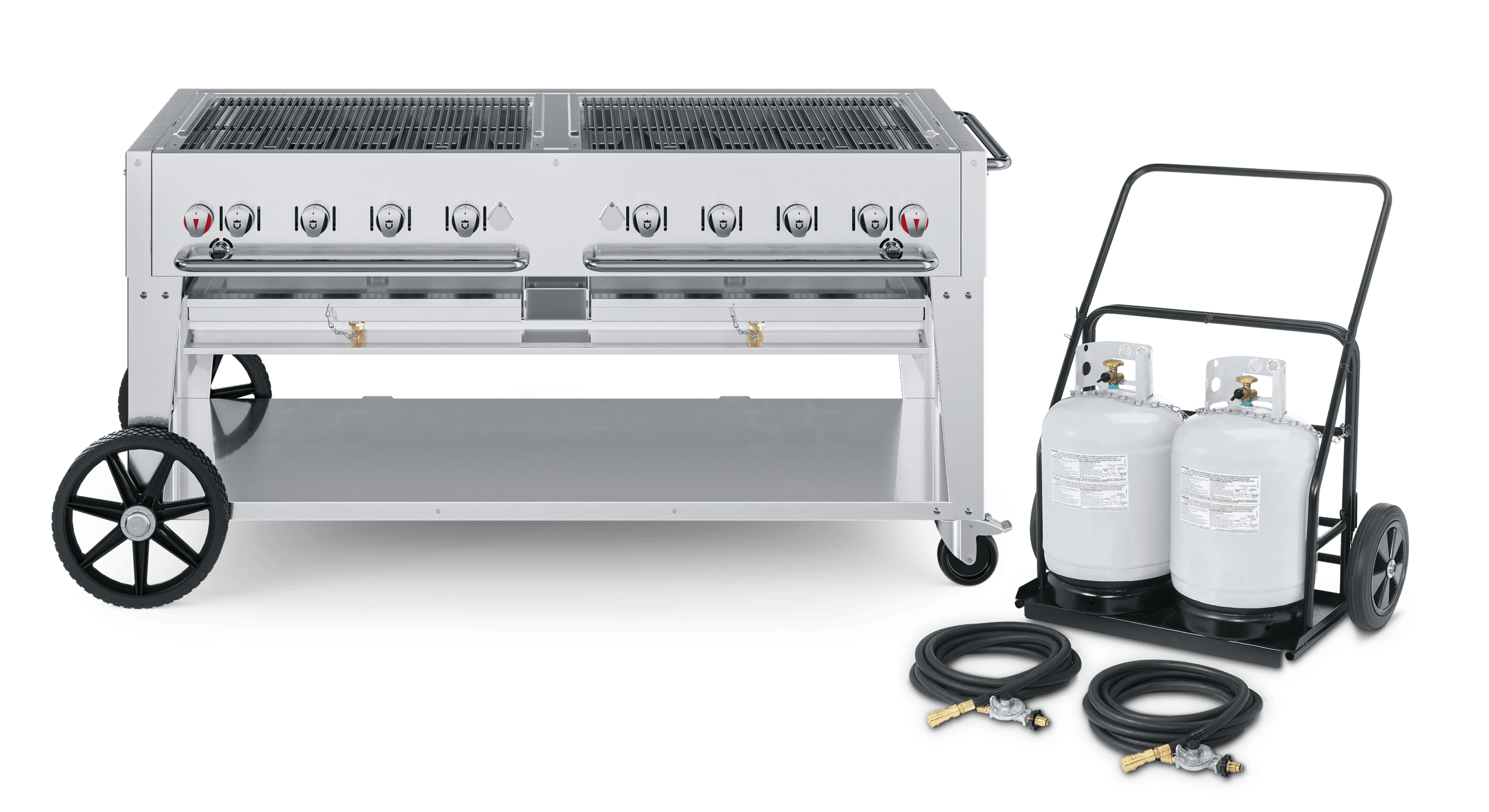 60" Mobile Grill & Propane Cart