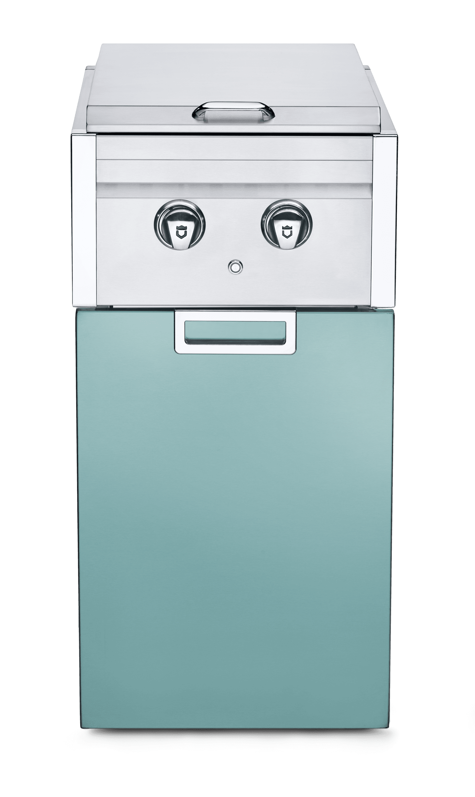 Crown Verity Infinite Series Cabinet Module with Dual Side Burner & Garbage Holder in Grotto Turquoise