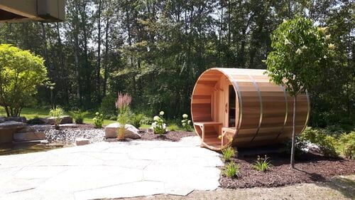 Barrel Sauna - 7 Foot Diameter - Knotty Cedar - Image 3