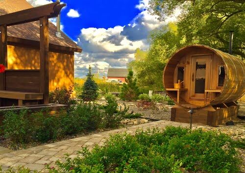 Barrel Sauna - 7 Foot Diameter - Knotty Cedar - Image 5