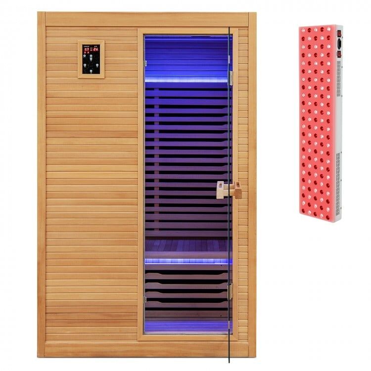 2 Person – Far Infrared Sauna – Canadian Hemlock and Red Light Therapy