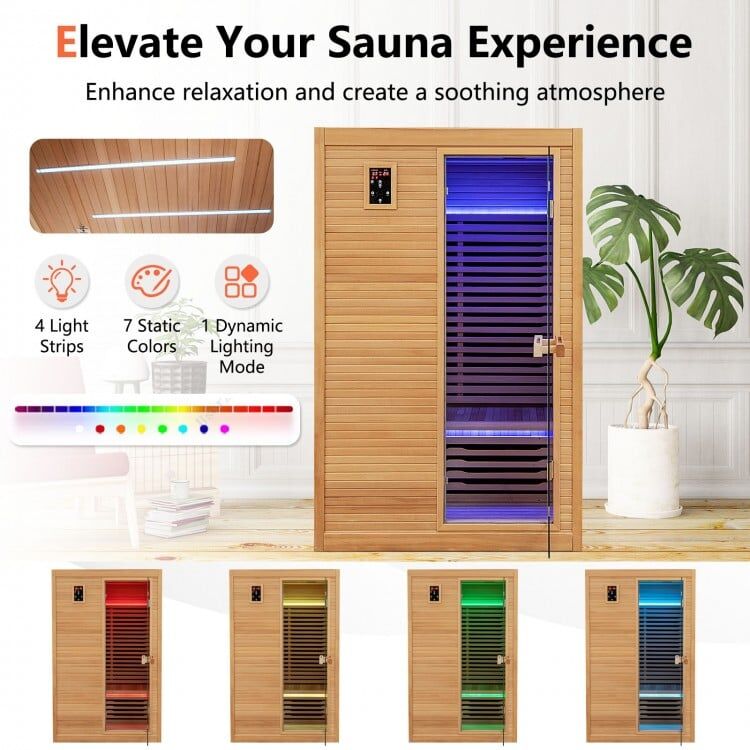 2 Person – Far Infrared Sauna – Canadian Hemlock and Red Light Therapy - Image 8