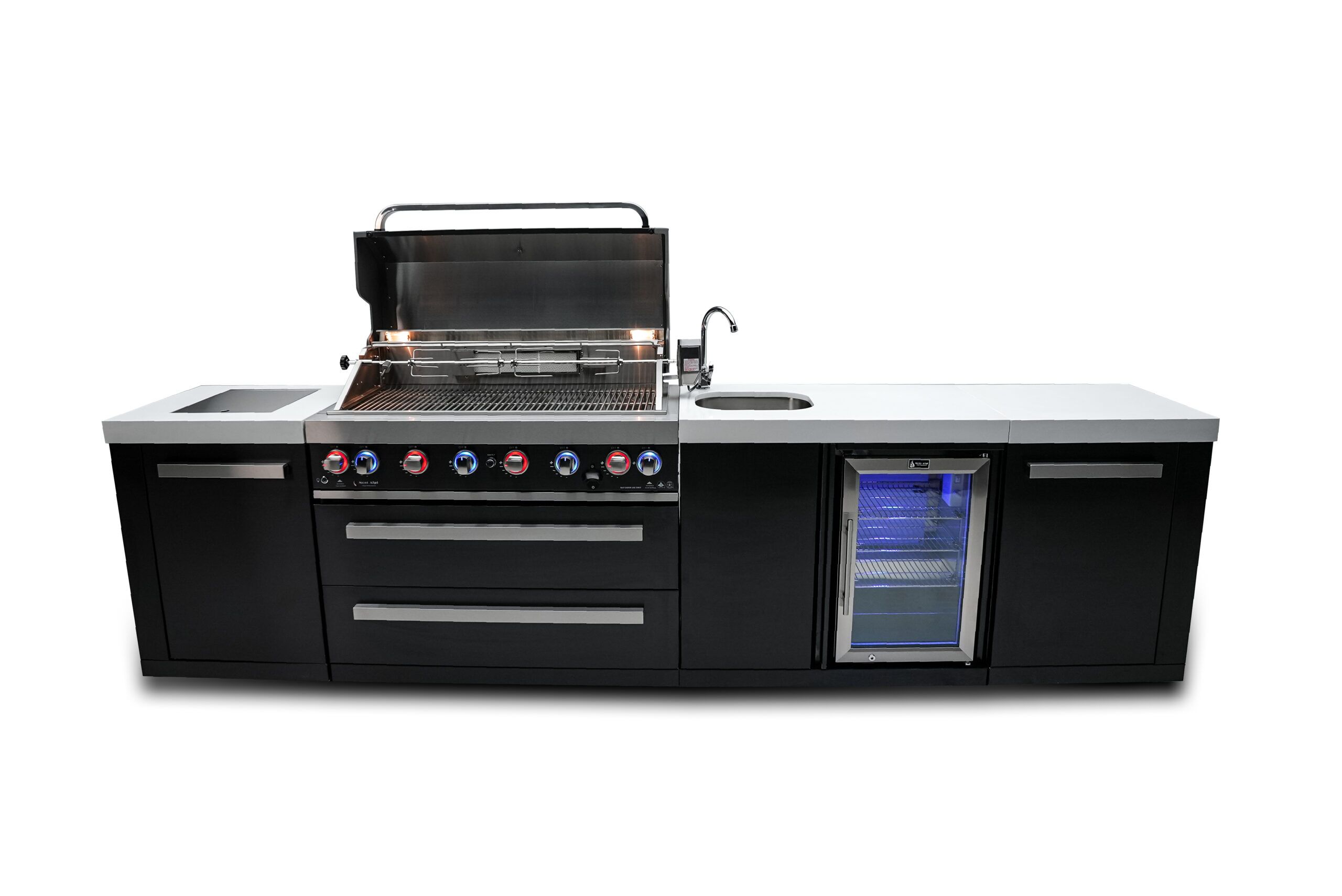 Mont Alpi 805 Black Stainless Steel Island with a Beverage center - Image 3