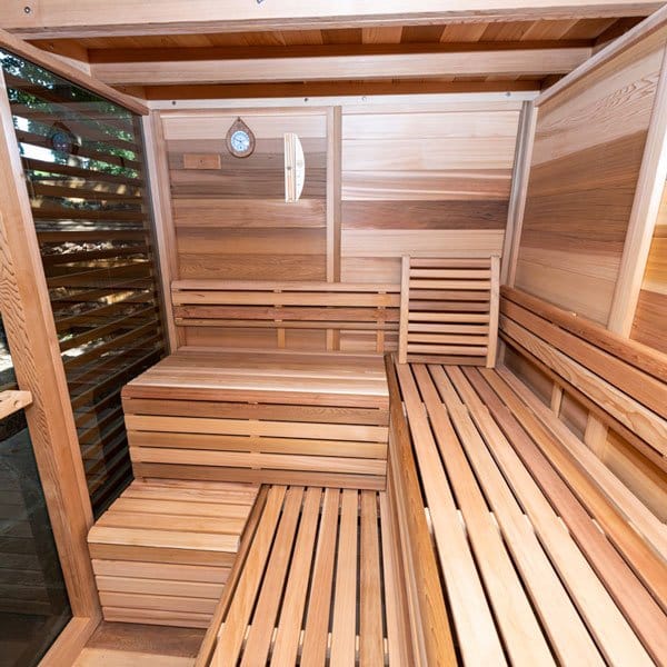 CU672 Outdoor Pure Cube Sauna - Knotty Red Cedar - Image 4