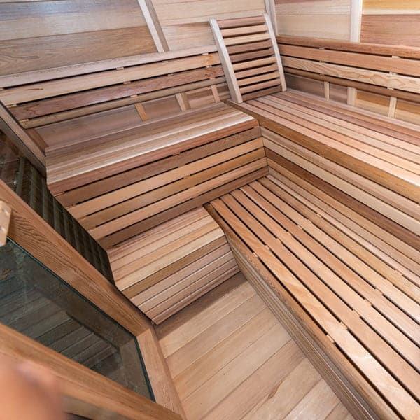 CU672 Outdoor Pure Cube Sauna - Knotty Red Cedar - Image 5