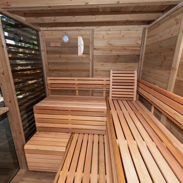 CU672 Outdoor Pure Cube Sauna - Knotty Red Cedar - Image 2
