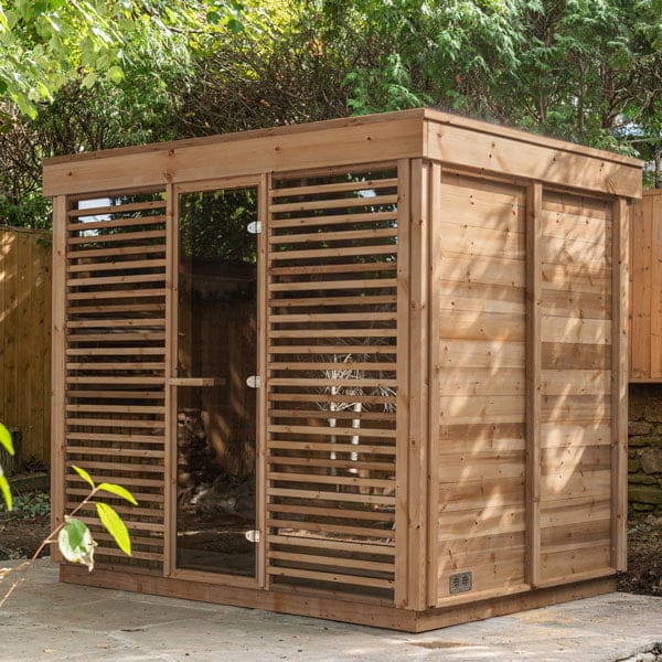 CU672 Outdoor Pure Cube Sauna - Knotty Red Cedar - Image 9
