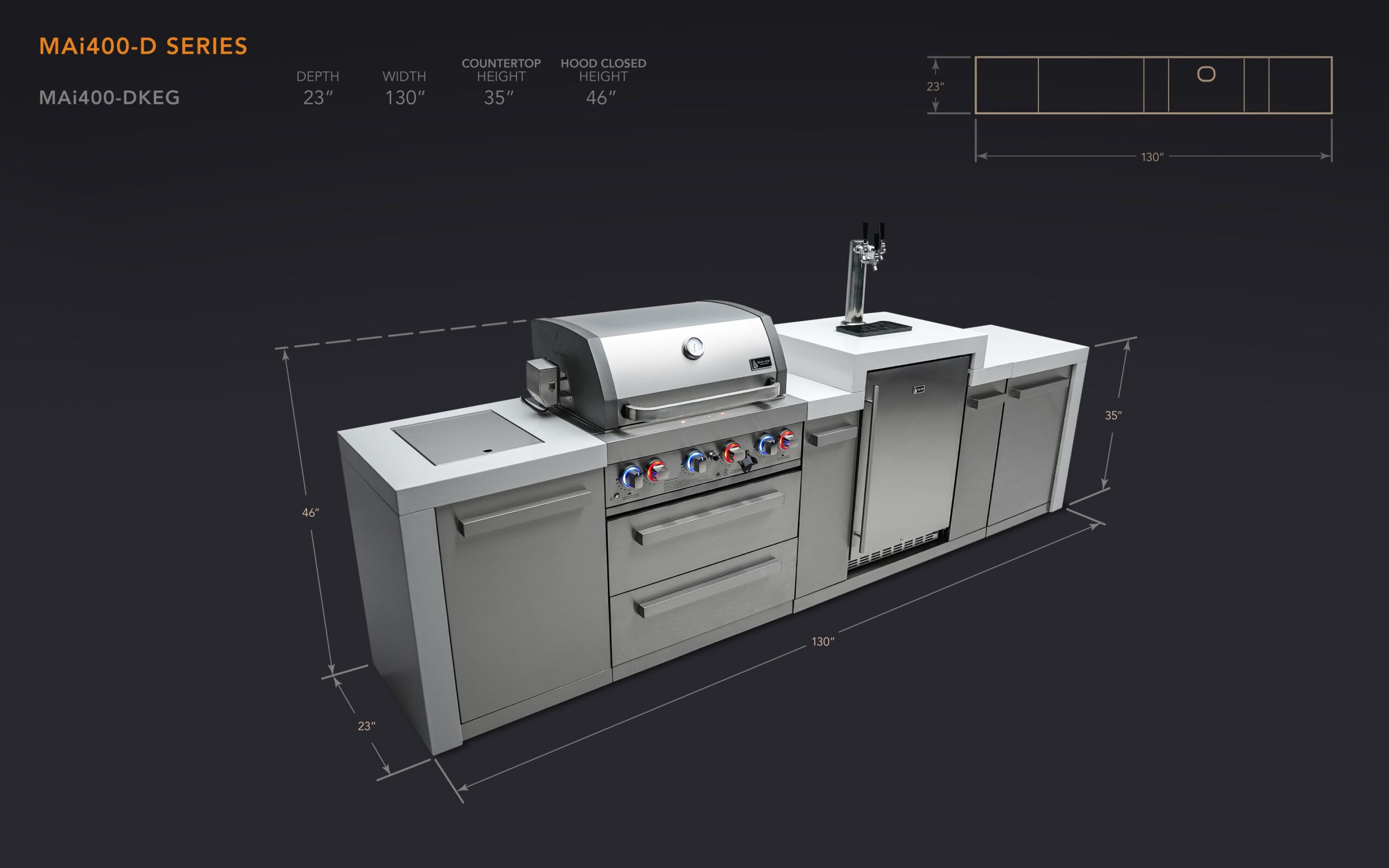 Mont Alpi 400 Deluxe Island with a Kegerator - Image 2